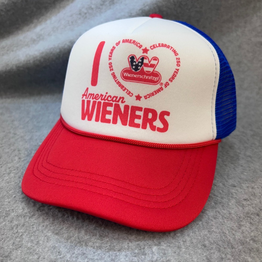 Wienerschnitzel I Love American Wieners 250th Anniversary Foam Trucker Mesh Hat